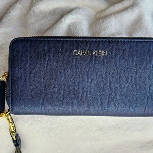 Calvin Klein Navy Blue Wristlet